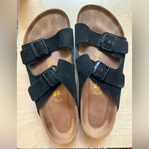 Black suede Birkenstock Arizona